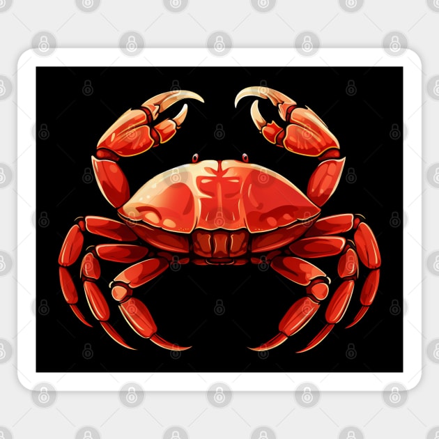 Dungeness Crab Sticker by AI Art Originals